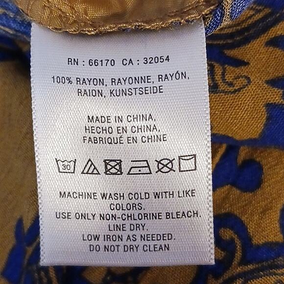 Anthropologie Exotic Palazzo Pants Sz S BLUE GOLD Paisely Hei Hei Tana Bohemian - Picture 12 of 13